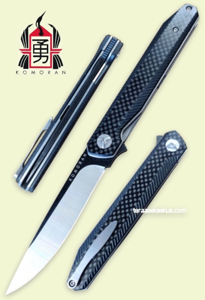 Komoran Spear Blade CF/G10 Linerlock folding knife