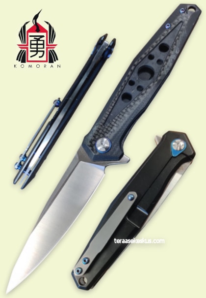 Komoran Carbon Fiber G10 Linerlock folding knife