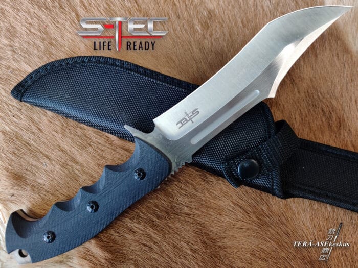S-TEC Black Bowie Knife G10