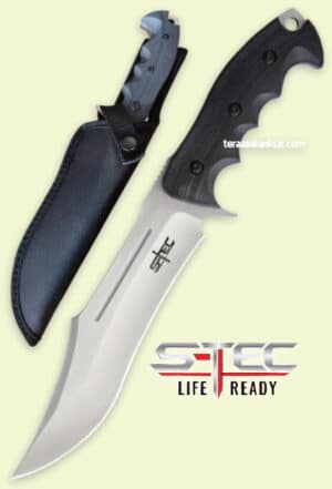S-TEC Black Bowie Knife G10