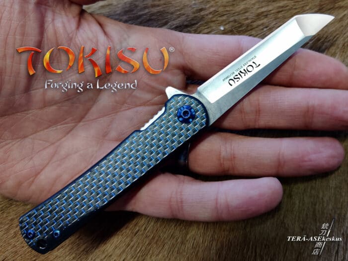 Tokisu Blue Carbon G10 folding knife