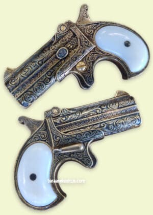 Derringer Double Barrel Gambler's Model 1866 pistol replica