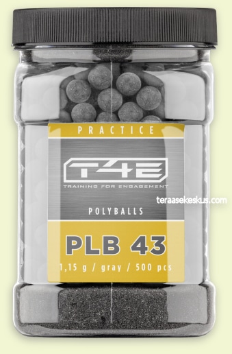 Umarex T4E Practice PLB 43 Polyballs pack of 500 ilmapistoolin ammuskuula
