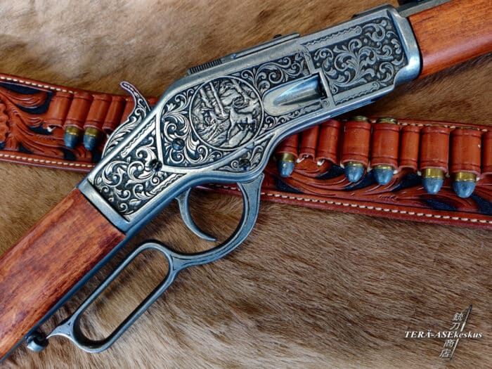 Winchester Model 1873 Lever Action Rifle vipulukkokivääri asereplika
