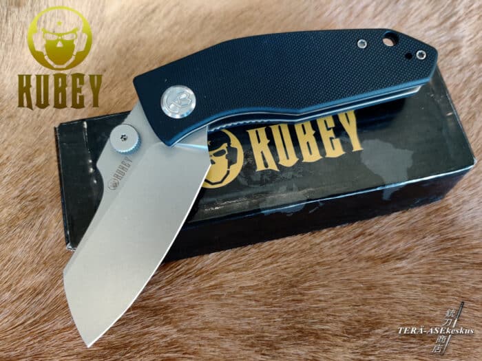 Kubey Monsterdog Black G10 folding knife