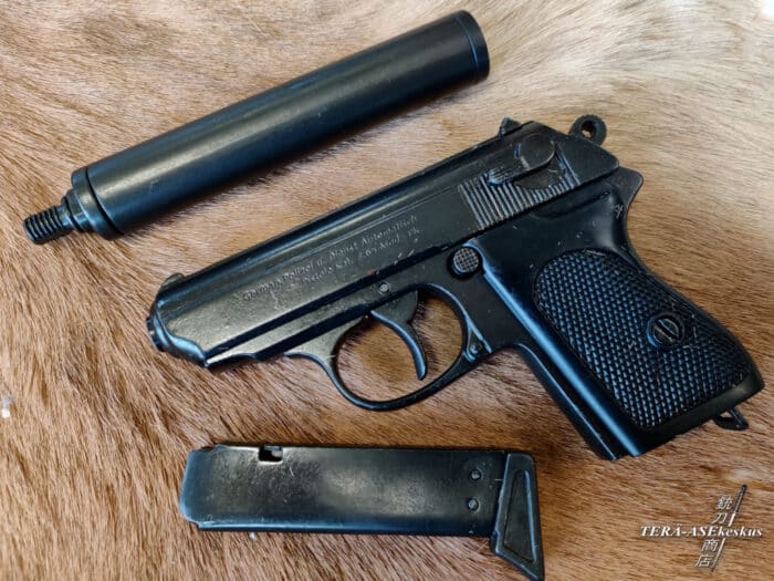 Walther PPK with Silencer pistol replica firearm