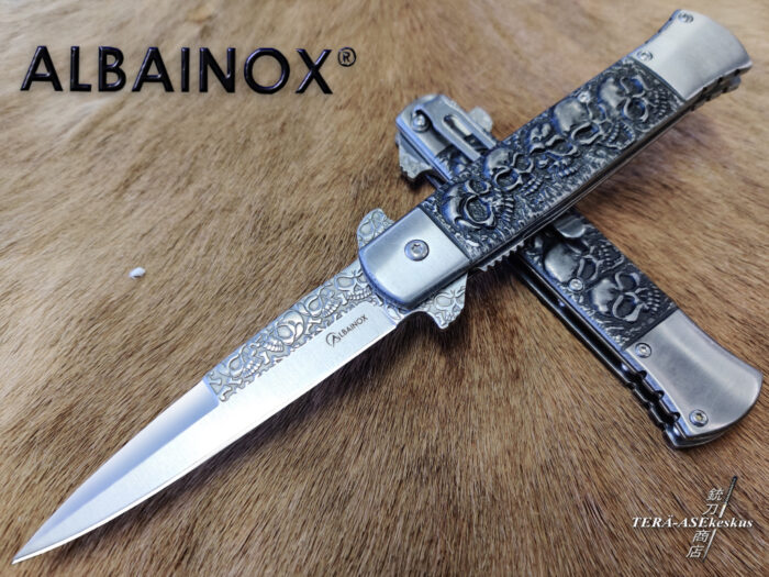 Albainox FOS Skull Stinger spring assisted folding knife