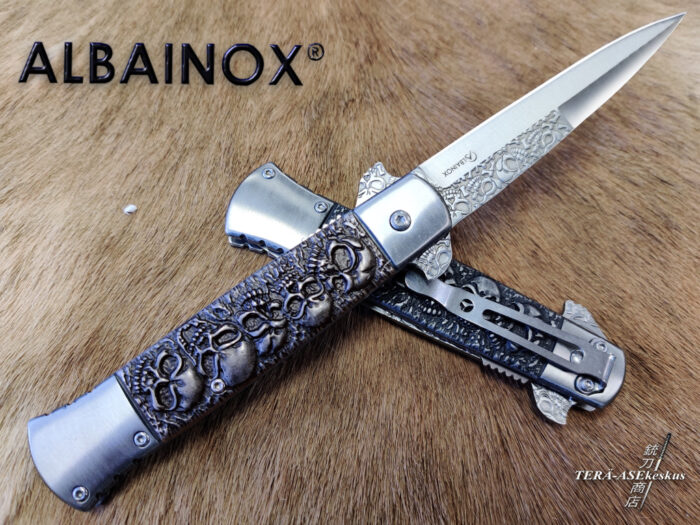 Albainox FOS Skull Stinger spring assisted folding knife