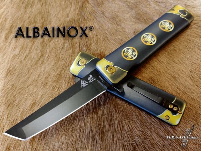 Albainox Golder Flower Tanto folding knife