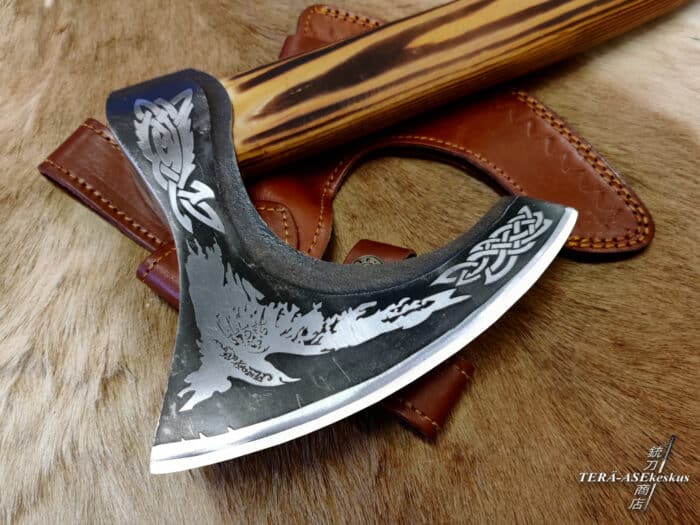 Raven Of Odin Broadaxe viking axe