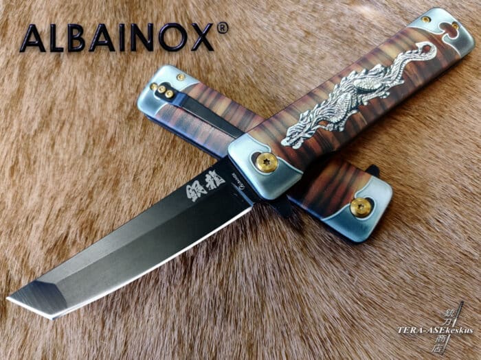 Albainox Silver Dragon Tanto folding knife
