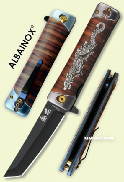 Albainox Silver Dragon Tanto folding knife