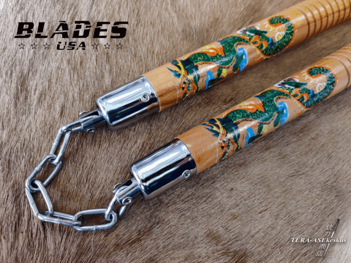 BladesUSA Wooden Dragon Nunchaku