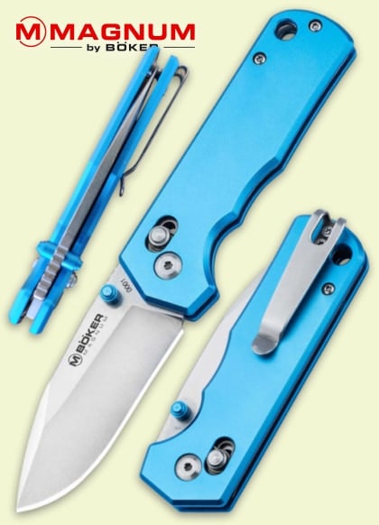 Böker Magnum Rockstub Blue Elox folding knife