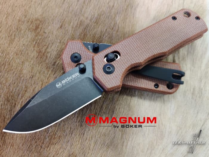 Böker Magnum Rockstub Brown Micarta folding knife