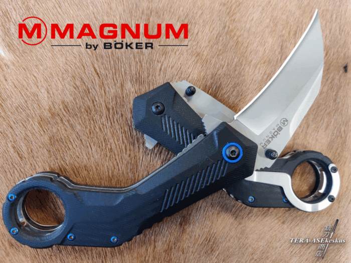 Böker Magnum Veloc jousitoiminen karambit taittoveitsi