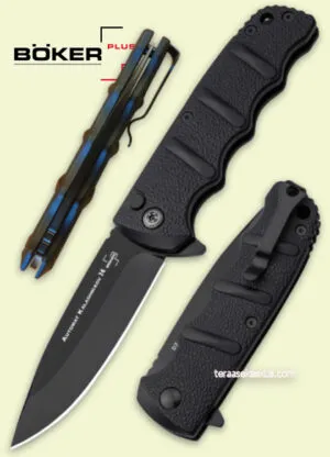 Böker Plus BHQ AKS-74 Black Drop Point folding knife