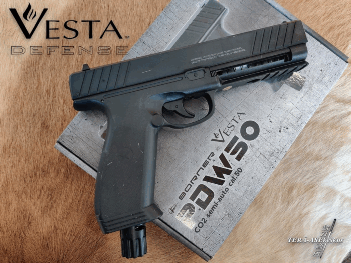 Borner Vesta PDW 50 cal 17J Defense ilmapistooli
