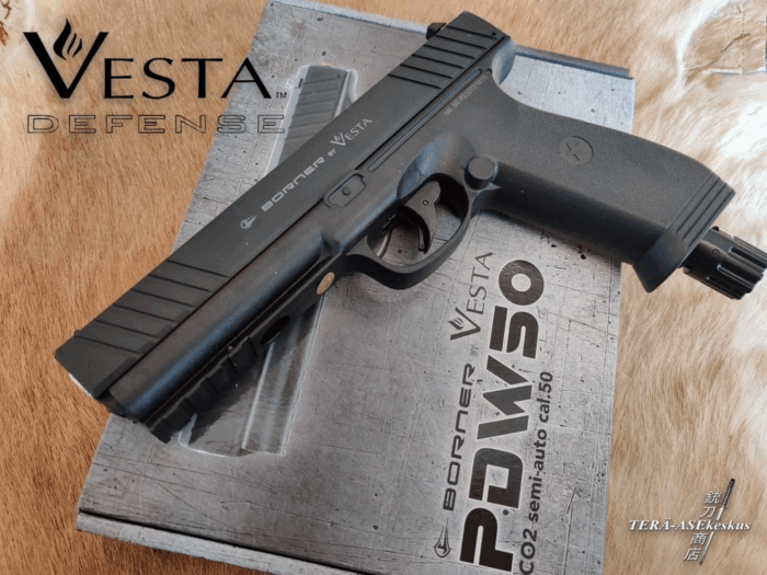 Borner Vesta PDW 50 cal 17J Defense ilmapistooli
