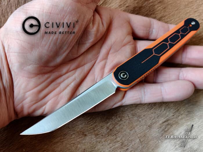 CIVIVI KwaiQ Nitro-V Flipper Orange/Black G10 folding knife
