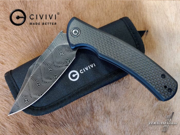 CIVIVI Sinisys Damascus Flipper folding knife