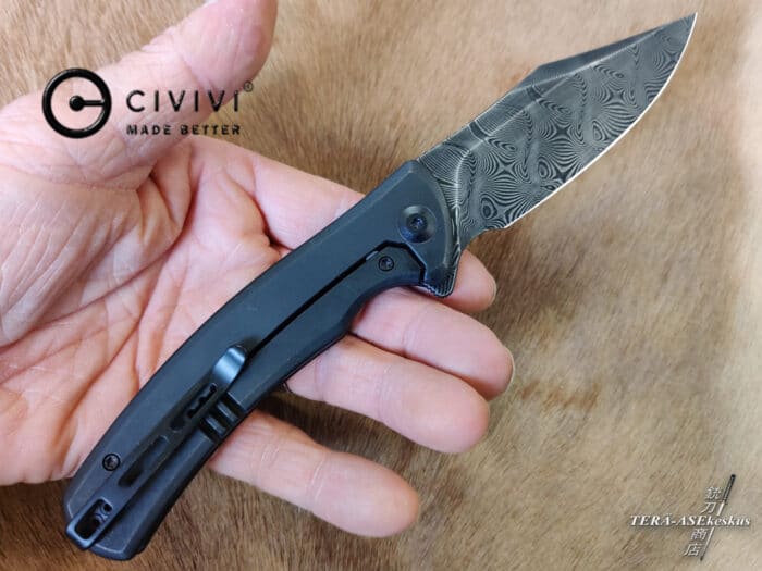 CIVIVI Sinisys Damascus Flipper folding knife