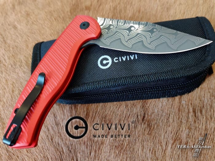 CIVIVI Stormhowl Flipper Damascus folding knife