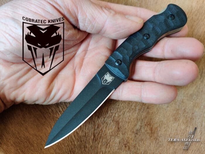 Cobratec Knives Black G10 Folding Push Dagger knife