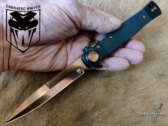 CobraTec Stiletto Button Lock stiletti kääntöveitsi