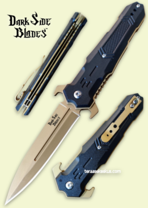 Dark Side Blades Desert Stinger A/O jousitoiminen taittoveitsi