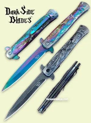 Dark Side Blades Dragon Stinger stiletti kääntöveitsi
