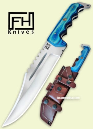 FH Knives Bowie Blue Wood Bowie knife