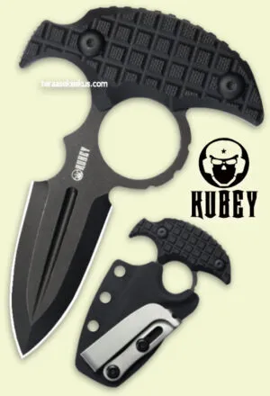 Kubey Cavy Push Dagger Knife Black BSW