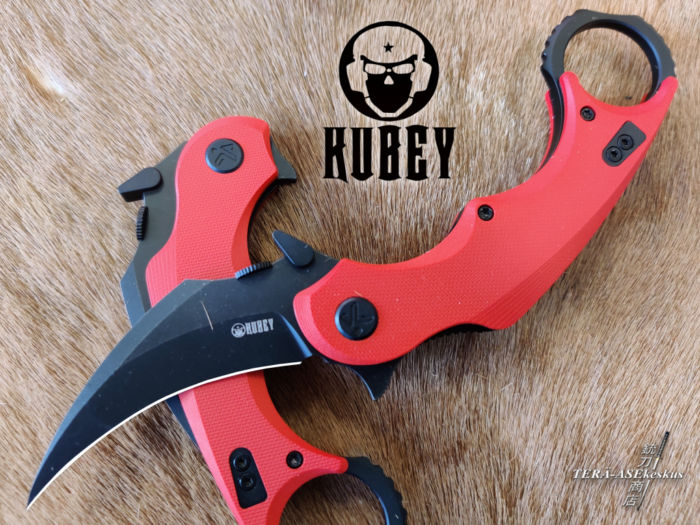 Kubey Rogue Pikal Karambit G10 kääntöveitsi
