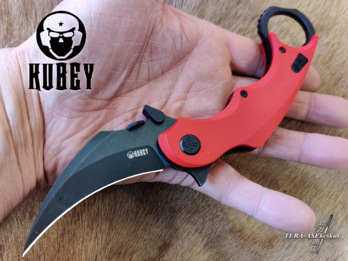 Kubey Rogue Pikal Karambit G10 kääntöveitsi