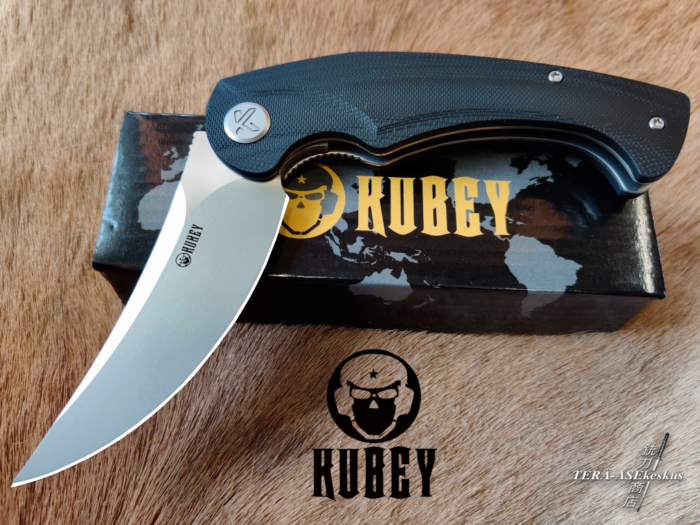Kubey Scimitar Linerlock Flipper folding knife