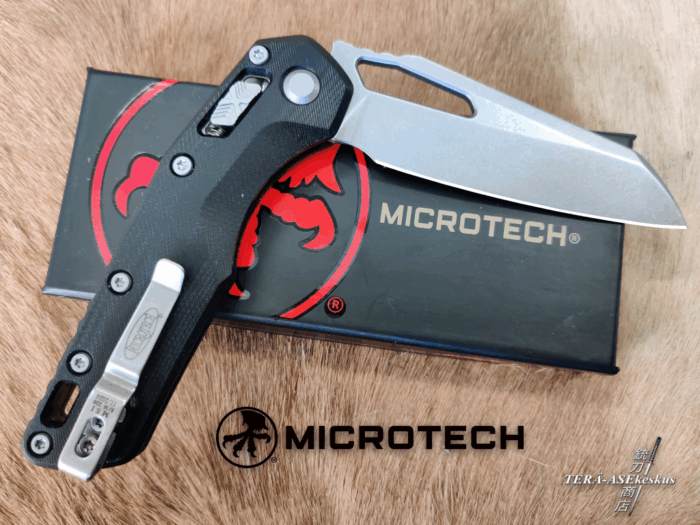 Microtech MSI Ram-Lok Knife Fluted Black G-10 folding knife