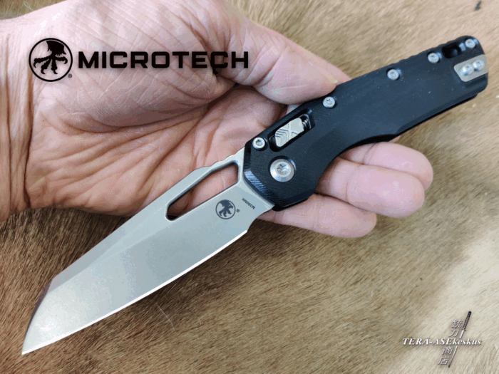 Microtech MSI Ram-Lok Knife Fluted Black G-10 folding knife
