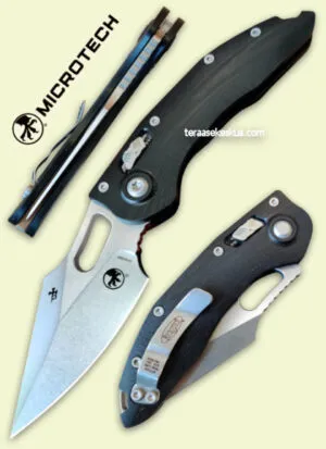 Microtech Stitch RAM-LOK Knife G-10 Black folding knife