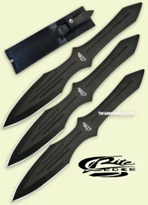 Rite Edge All Black Throwing Knives Set