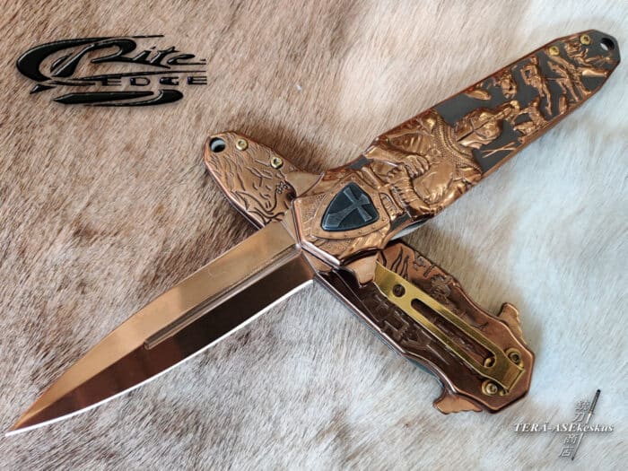 Rite Edge Bronze Knight A/O folding knife