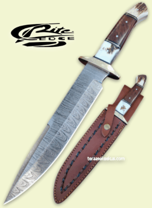 Rite Edge Plainsman Damascus Bowie knife