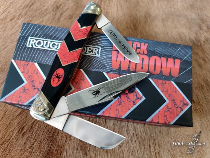 Rough Ryder Stockman Black Widow folding knife
