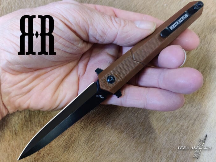 Rough Ryder G10 Black Dagger Flipper taittoveitsi