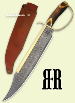Rough Ryder Gold Star Damascus Bowie knife
