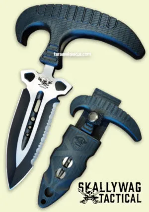 Skallywag Tactical Shark Tooth Push Dagger tikari