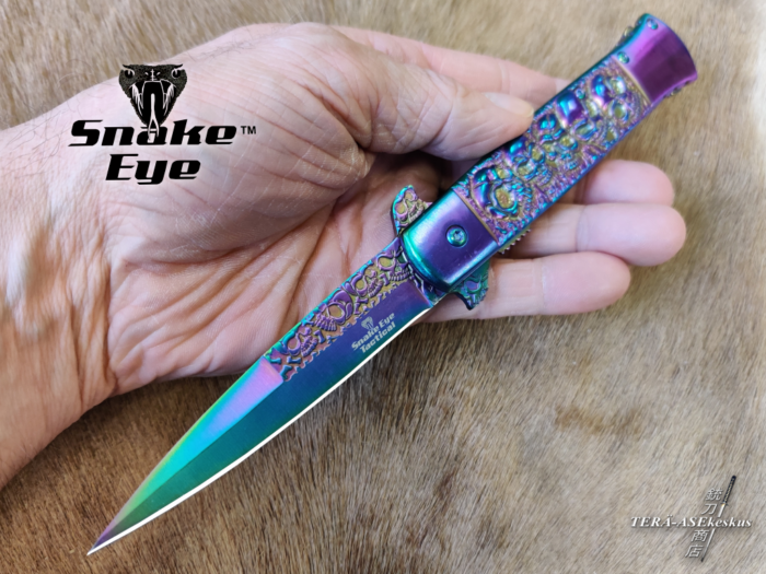 Snake Eye Titanium Skull A/O Linerlock folding knife