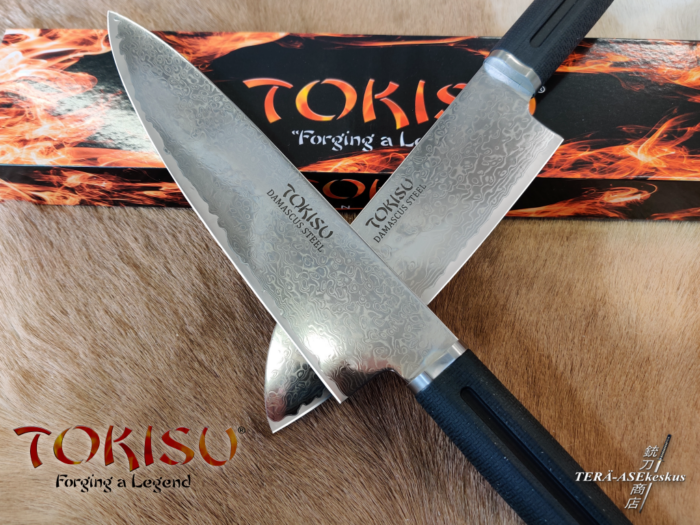 Tokisu Damascus Gyuto ja Santoku keittiöveitsi