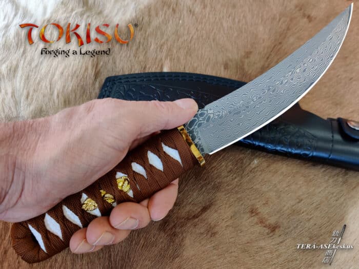 Tokisu Saigo Damascus japanese tanto knife