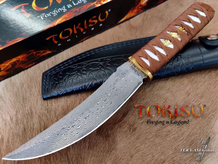 Tokisu Saigo Damascus japanese tanto knife